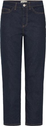 Ichi Authentieke Blauwe Denim Straight Leg Jeans - Dames - Cropped Jeans - Blauw - W26 - Denim - Jeans