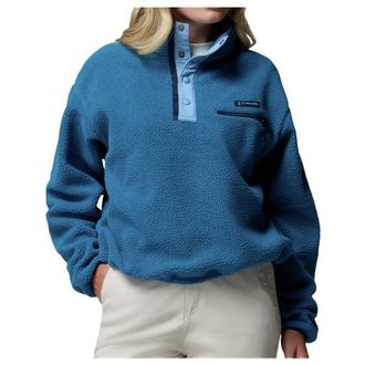 Columbia Helvetia II Cropped Half Snap Fleece Fleecepullover f&uuml;r Damen | blau