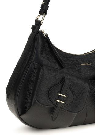 Coccinelle Womens Shoulder Bag Boheme Black Leather Calf