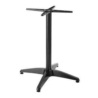 Oviala Pata de mesa regulable 72/110 cm en aluminio negro