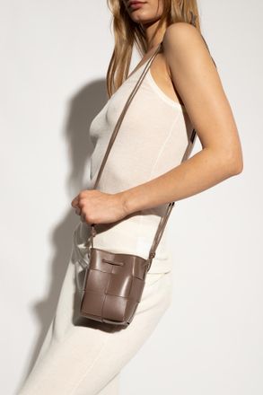 Bottega Veneta Cassette Mini Shoulder Bag, Womens, Brown