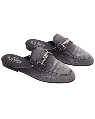Tod's Tods Logo Denim Sandal
