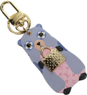 Louis Vuitton Pre-owned Accessories, female, Purple, Size: ONE SIZE Pre-owned Canvas Key Holder Charm