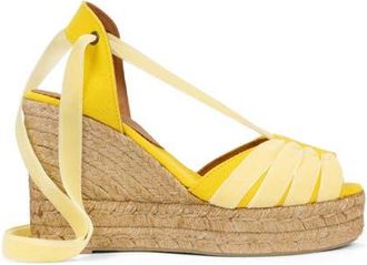 Penelope Chilvers High Catalina Dali Esapadrille Ankle Wrap Platform Wedge Sandal in Lemon at Nordstrom, Size 10Us