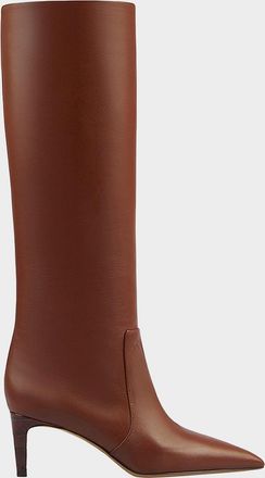 PARIS TEXAS Knee-High Leather Stiletto Boots