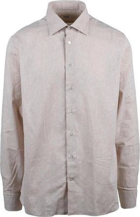 Borriello Beige Cotton Linen Shirt
