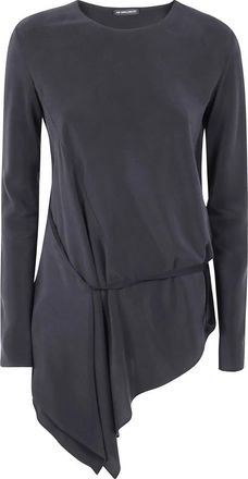 Ann Demeulemeester Tops, Dames, Zwart, M, Deana Long Sleeve Asymmetric Top