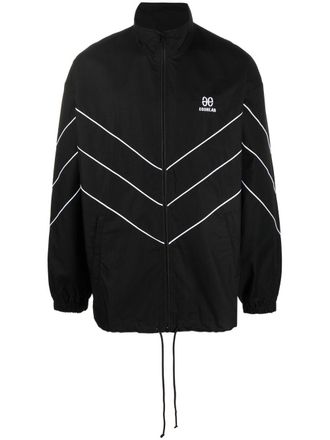 EGONlab. logo-detail coat - men - Polyamide/Cotton/Viscose/Cotton - M - Black