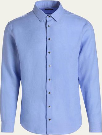 Giorgio Armani Mens Linen Classic-Fit Sport Shirt
