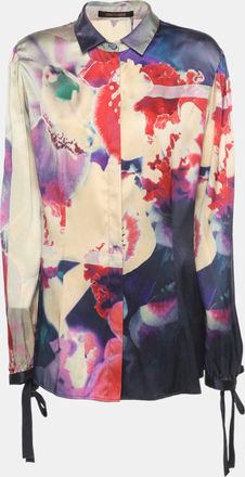 Roberto Cavalli Multicolor Printed Silk Shirt