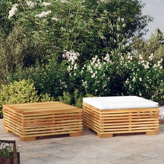 vidaXL Juego De Muebles De Jard&iacute;n 2 Piezas Madera Maciza De Teca Vidaxl