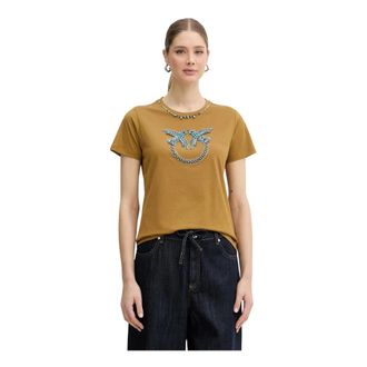 Pinko Mujer, Camisetas, Beige, Talla: XS