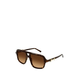 Gucci Pilot Zonnebrillen - Dames - Accessoires - Bruin - Maat: 53 MM