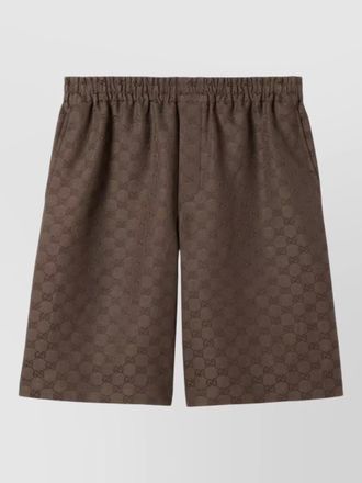 Gucci gg linen blend jacquard tailored shorts