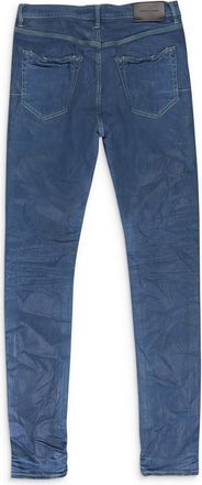 Purple DEEP CONTRAST STITCH Blue SKINNY JEANS
