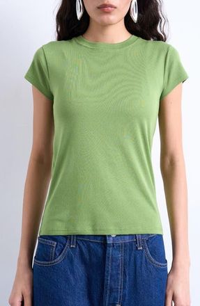 Topshop Everyday Cotton T-Shirt in Light Green at Nordstrom, Size Medium