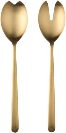 Mepra Brushed Salad Servers in Brushed Stainless Gold at Nordstrom