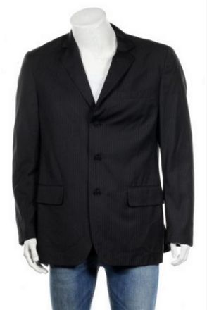 Calvin Klein Single Breasted Striped Suit Jacket Size L