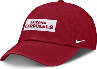 Nike Arizona Cardinals Primetime Club Wordmark Nike Mens NFL Adjustable Hat in Red | NF026ED9C-ZW0