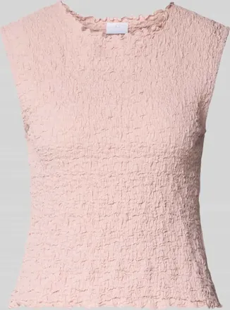 Jake*s Top mit Strukturmuster und Rundhalsausschnitt in Fuchsia, Gr&ouml;&szlig;e XXL