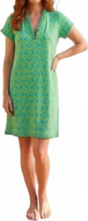 Tabi Footwear Womens V-Neckline Dress In Seafoam