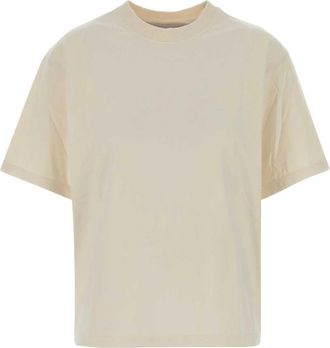 Golden Goose Worn Effect Katoenen T-shirt - Dames - T-shirts - Beige - XS - Katoen - Tops