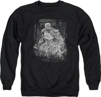 Gildan Batman Pencilled Rain Adult Crewneck Sweatshirt