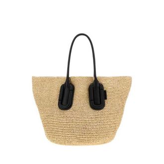 Marc Jacobs Straw Large Babe Shopping Bag Natural Exterior: Borse A Mano
