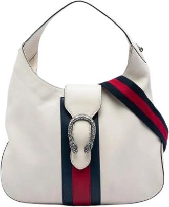 Gucci Pre-owned Dionysus Hobo Bag - Dames - Vintage Schoudertas - Wit - ONE Size - Leer - Vintage