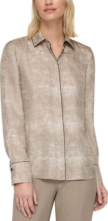 Lafayette 148 New York Scottie Silk Blouse