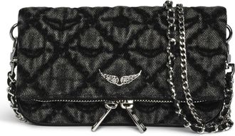 Zadig&Voltaire Rock Denim Monogram Crossbody Bag in Road at Nordstrom