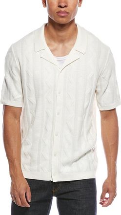 Elie Tahari Textured Knit Polo Shirt