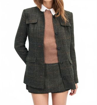 Favorite Daughter Spencer Jacket In Mocha Plaid