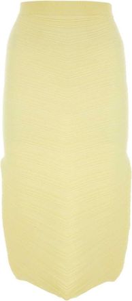 Bottega Veneta Yellow stretch cotton blend skirt