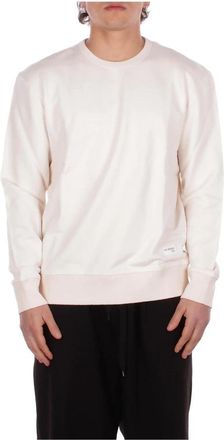Fay Felpa Logo laterale - Heren - Sweatshirts - Beige - M - Katoen - Hoodies & sweatvesten