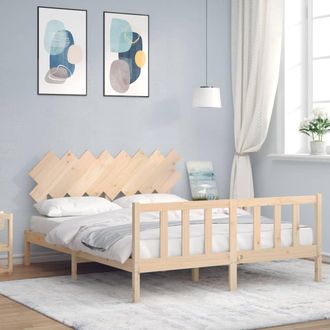 vidaXL Estructura De Cama Sin Colch&oacute;n Madera Maciza De Pino 160x200 Cm Vidaxl