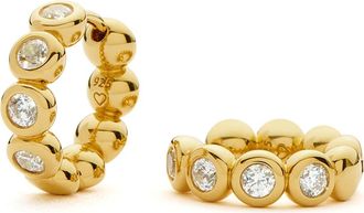 Missoma Tennis Cubic Zirconia Huggie Hoop Earrings in Gold at Nordstrom