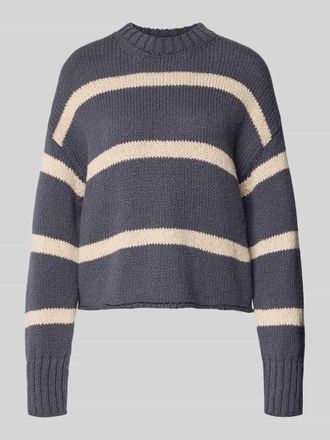 Marc O'Polo Regular Fit Strickpullover aus Baumwoll-Mix in Dunkelblau, Gr&ouml;&szlig;e XXL