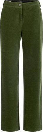 Marc Cain Wukari Broek - Dames - Straight fit broeken - Groen - L - Katoen - Broeken