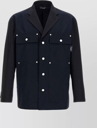 Comme Des Garçons striped blazer with lapel and cuffs