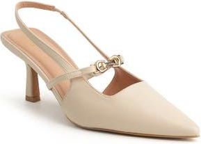 New York & Company Cindy Pointed Toe Slingback Pump in Ivory at Nordstrom Rack, Size 6.5