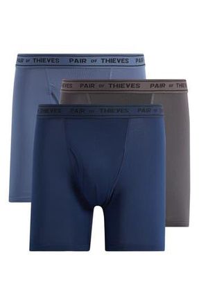 Pair of Thieves 3-Pack Micro Mesh Boxer Briefs in Navy at Nordstrom Rack, Size Small