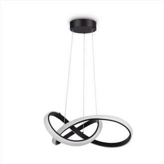 Paco Home Paco Home - Led Luminaria Suspensi&oacute;n Decoraci&oacute;n Sal&oacute;n Comedor Despacho Atemporal Moderna Tipo 5, Negro - Blanco