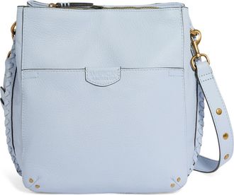American Leather Co. Luca Triple Pocket Leather Crossbody Bag in Sea Breeze at Nordstrom Rack