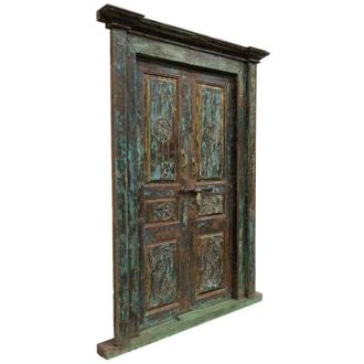 Wanderlust Deco Puerta De Madera Marron 155x12x211h Cm