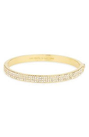 Kate Spade New York pav&eacute; crystal hinge bracelet in Clear/Gold. at Nordstrom Rack