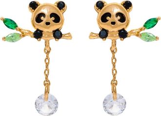 Girls Crew Lucky Panda Drop Earrings in Gold at Nordstrom