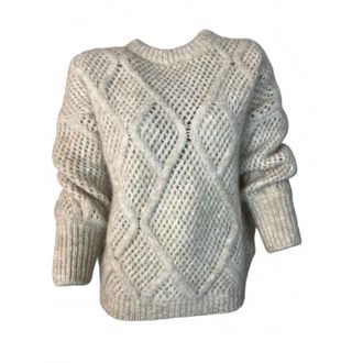 Vicolo Rondgebreide Trui - Dames - Ronde hals truien - Beige - M - Truien & Vesten