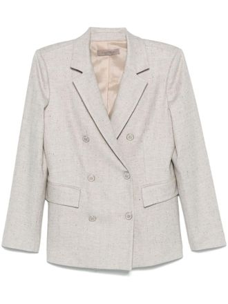 D.exterior Blazer con motivo pied-de-poule - Toni neutri
