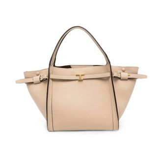 Tod's T Timeless Medium Tote - female - Tods - Shopping Bags - Beige - ONE SIZE - Bags